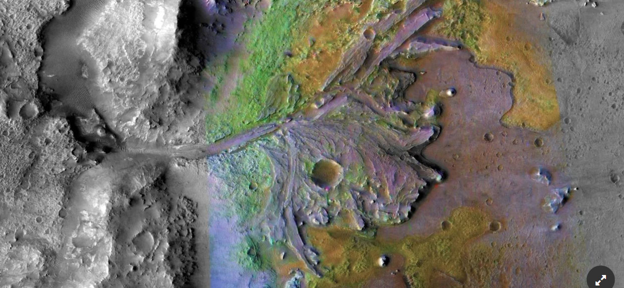 Crater Jezero Marte Rover Perseverance