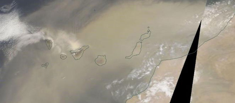 La Calima de Canarias fotografiada desde el Espacio nasa